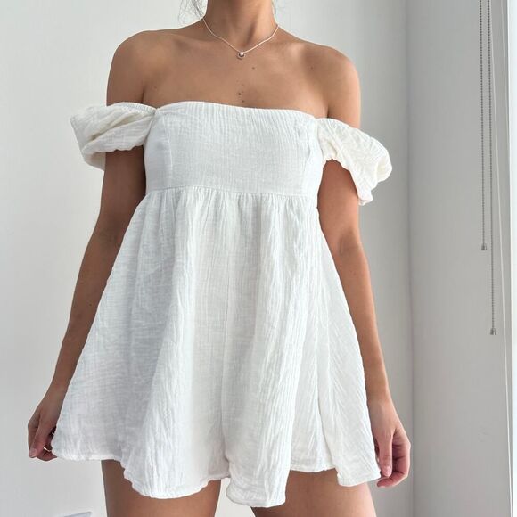 Princess Polly Romper Womens 4 Gauze Cotton Babydoll Flowy Rehearsal Wedding - Picture 1 of 9